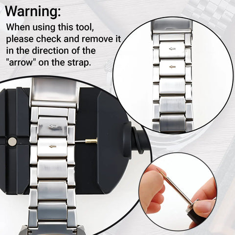 Watch Link Removal Kit 19 In 1 For Strap Length Adjustment At Home Diy Gear With Removal Tool Hammer Cleaning Cloth Spare Needle And User Manual For Quick At Home Adjustments