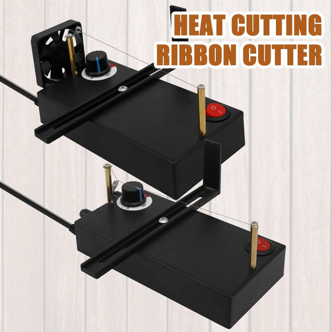 Heat Cutting Ribbon Cutter Machine With Fan, Portable Electric Hot Ribbon Cutter For DIY Webbing And Crafts