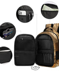 Indoor Striped Cat Printed Backpack For Unisex Use, large capacity with compartments for phone, pens, and documents