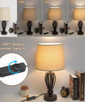 Snag This Hella Useful 2 Pack Black Cord Lamp Dimmer Switch, Full Range Rotary Brightness Control on a table lamp.