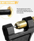 Beefy Heavy Duty Motorcycle And Bicycle Chain Breaker Tool With Riveting Pin showcasing hex nut fastening feature