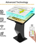 43 Inch Interactive Touch Screen Kiosk Running Windows Os Platform With Straight Up 10 Point Pc ap displaying user interface.