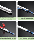 Peel And Stick Wall Cord Cover And Raceway For TV Mounts Extra Long Cable Concealer Gray PVC Cable Channel installation steps