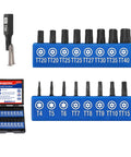 Security Torx Bit Set 16 Piece In S2 Steel With Magnetic Tips CNC Machined Tamper Proof Torx Bits in storage box