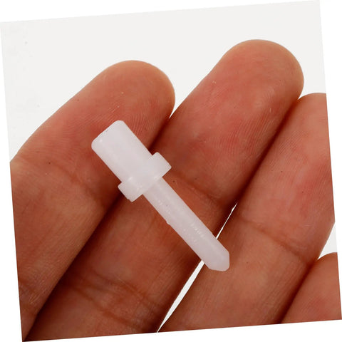 Grab This Top Shelf Shutter Repair Kit With Heavy Duty Plastic Pins And Rust Proof Staples For Fast Home Louver Fixes And Simple Backyard Window Refresh - close-up of heavy duty plastic pin held in hand.