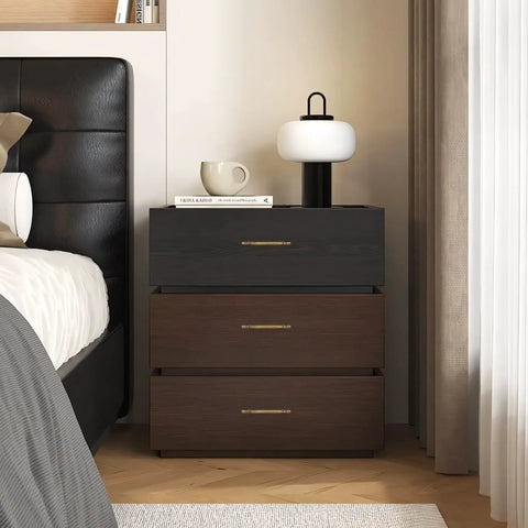 Matte Bronze Solid Brass Cabinet Pulls Set Of 2 on bedside drawers