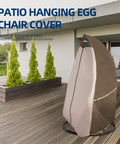 Built Tough Heavy Duty Patio Egg Chair Cover With Zipper, Weatherproof Outdoor Hanging Egg Chair Protector on patio