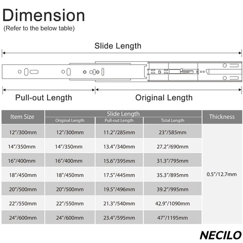 Slick Heavy Duty 12 Inch Stainless Steel Push To Open Drawer Slides Rustproof Waterproof Cabinet Tracks For Seamless Kitchen And Bathroom Storage Builds