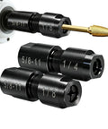 2-Pack 5/8-11 To 1/4 Inch And 1/8 Inch Die Grinder Adapter Set for angle grinders, showing metal adapters with tool bits