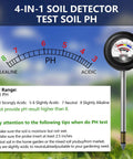 4-In-1 Soil Tester Battery-Free Metal Probe For Moisture pH Light And Fertilizer Readings Real-Time Garden Lawn Meter Display