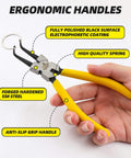7 Inch Snap Ring Pliers Set Beefy Built Heavy Duty Internal External Circlip Pliers Kit With Straight Jaw And Bent Jaw CRV Steel