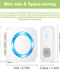 Wireless Waterproof Doorbell Kit With 2 Push Buttons And 2 Plug In Receivers 1300 Feet Range 55 Chimes No Fuss 5 Volume Levels