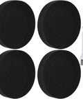 4 Pack Replacement Vacuum Filters For Bissell PowerForce Helix Turbo And Cleanview Swivel Rewind Upright Vacuums Model 1640811 Compatibility No Tools Needed Easy Fit Pet Hair Friendly High Performance Filtration, round black filters with cleaning brush.