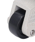 Close-up of Leveling Caster Wheel 40mm Diameter Adjustable Height Plate Caster for Heavy Furniture, showing wheel and metal bracket.