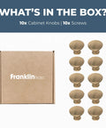Champagne Bronze Round Cabinet Knobs Set Of 10 For Cabinets Dresser Drawers And Kitchen Doors with box and 10 screws