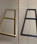 Legit Heavy Duty Floating Shelf Brackets Two Tier Industrial Pipe Wall Mount Brackets Built Like A Tank With Rust Resistant Finish showing gold and black variations.