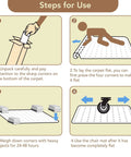 Installation steps for Low Pile Carpet Office Chair Mat With Lip 45 Inch By 53 Inch Clear Plastic Floor Protector