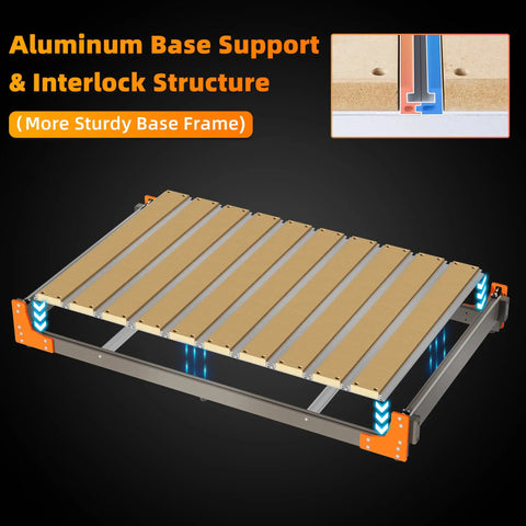 X Axis Extension Kit For Masuter 3S CNC Router 32 Inch Upgrade With 8040 Profiles T Slot Hybrid Spoilboard Base Frame