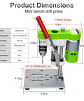 Beast Of A Mini Drill Press For The Home Shop Benchtop Portable Electric Drilling Machine With CNC 795 Motor And B10 Chuck Great For Metal Wood Jewelry And DIY Crafts Green