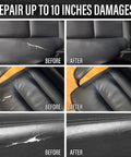 Leather And Vinyl Repair Kit For Sofas Jackets Car Seats And Purses With Easy To Follow Instructions No Experience Needed To Match Any Color And Restore Any Material Like Bonded Italian Pleather Or Genuine Leather Surfaces before and after examples