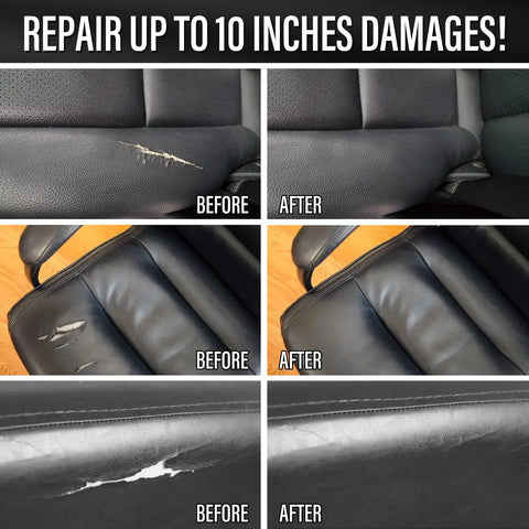 Leather And Vinyl Repair Kit For Sofas Jackets Car Seats And Purses With Easy To Follow Instructions No Experience Needed To Match Any Color And Restore Any Material Like Bonded Italian Pleather Or Genuine Leather Surfaces before and after examples