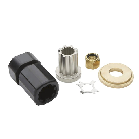 SSR Propeller Hub Kit Flo Torq SSR for Mercury Outboards 1 Inch Shaft showing rubber hub, thrust washer, and lock nut