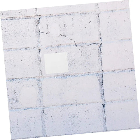 Wall with crack concealed using 12 Piece Vinyl Patch Kit For Wall Repair Self Adhesive Patches For Cracks Holes And Blemishes Quick Install