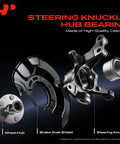 2x Front Left And Right Steering Knuckle And Wheel Bearing Hub Assembly With Dust Shield For Ford Escape 2013 Through 2019