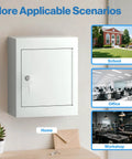 Built Tough Heavy Duty Through Wall Mailbox With Rainproof Cover Locking Drop Box And 10 Inch Adjustable Chute Weatherproof