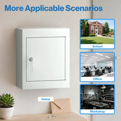 Built Tough Heavy Duty Through Wall Mailbox With Rainproof Cover Locking Drop Box And 10 Inch Adjustable Chute Weatherproof