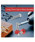 Spring Plunger Quick Release Pins Kit, 8 Piece Set With Knurled Stainless Steel M6 Lock Pins, tools and screws on a table