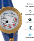 Close-up of 1 Inch Durable Multi Jet Water Meter With Lead Free Brass, ISO 4064 Certified, displaying dials and clear readability features.