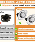 Two Pack 338096-701 Limit Switch L180-20F Replacement for Furnace Auto Reset Shows Before and After Comparison