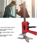 Heavy Duty Manual Cabinet Lifter And Drywall Jack Pair That Handles 330 Pounds Like A Champ While You Shift Carpentry Or Raise Doors Without Breaking A Sweat, showing aluminum alloy and stainless steel.