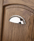 Chrome Bin Cup Drawer Pulls 3 Inch Center Spacing 76mm Cabinet Handles 25 Pack For Kitchen Cupboards Bedroom Dressers Bathroom