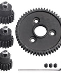 Durable Metal Spur Gear Set 54T 32P With 15T 17T 19T Pinions For Traxxas models, includes hex wrench and screws