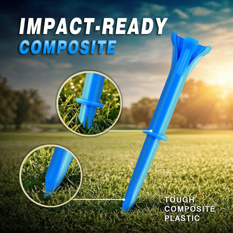 150 Pack Golf Tees Mixed Sizes Three And A Quarter Inch And One And A Half Inch Five Prong Head Ultra Stable Low Resistance Display