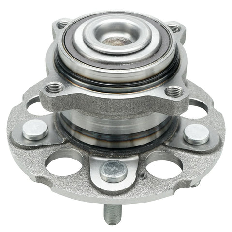Close-up of Pair Rear Wheel Bearing And Hub Assemblies For Honda CRV 2007 Through 2011 Crosstour 2010 Through 2015 5 Lug With ABS