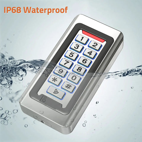 Wireless Keypad Access Control System With Weatherproof Metal Build Stand Alone Door Entry Backlit Keypad
