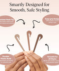 Elastic Hair Tie Cutter Tool No Tug Removal Multicolor 3pc Set snips tiny bands; durable plastic, easy-grip, for braids and ponytails