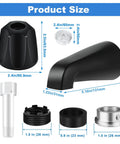 Matte Black Shower Trim Kit With 3 Easy Grab Knobs And Tub Spout Four In One Adapter Fits One Half Inch Copper Pipe And Connections