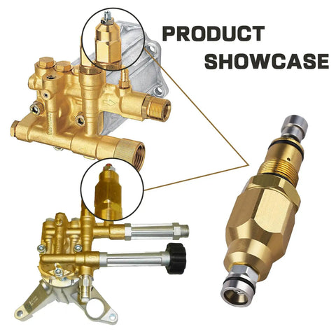 Pressure Washer Pump Unloader Valve Rebuild Kit For RMV RMW SRMW Series with focus on brass components