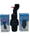Automatic Toilet Leak Detector And Shutoff Valve Kit That Kicks Pesky Flush Leaks To The Curb showing a leak detector valve with two boxes.
