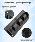 Magnetic Four Slot Pry Bar Holder With Wall Mount Option showing solid one-piece construction and grooved slots for tools.