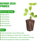 100 Pack Grow Sponges For Seed Starters Replacement Root Growth Sponges Pods Seed Starter Plugs For Hydroponic Indoor Garden Setup Dry Size About 1 In Top 0.7 In Bottom 1.5 In Height Soaked Size About 1.1 In Top Compatible With Similar Setups with plant and care instructions