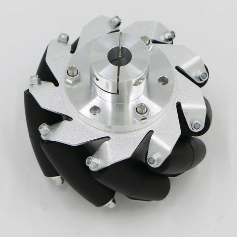 Aluminum Flange Coupling 12 mm Inner Diameter Fixed Clamp for Omni-Directional Wheel Shaft Connection, CNC Machined.