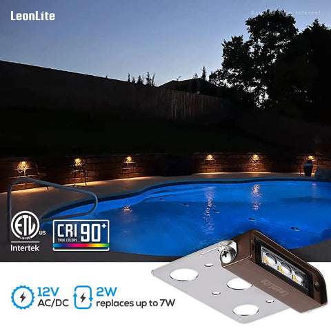 4 Inch LED Retaining Wall Lights With Swivel 270 Degree For Hardscape Landscape Lighting 12V Low Voltage Outdoor Paver Light 2W 2700K Soft White ETL Pack Of 4