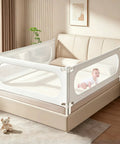 3 Piece Bed Rail Set For Toddlers That Fits King Size Beds With Seamless Fit And Double Lock Safety Breathable Mesh Cover