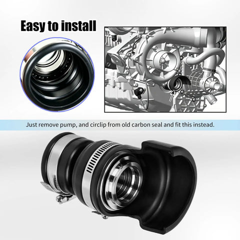 Upgraded Drive Shaft Ball Bearing With Reinforced Bellows Assembly For Sea Doo 4 Tec Rxe Rxt Xps Models shown from an angle, showcasing easy installation.