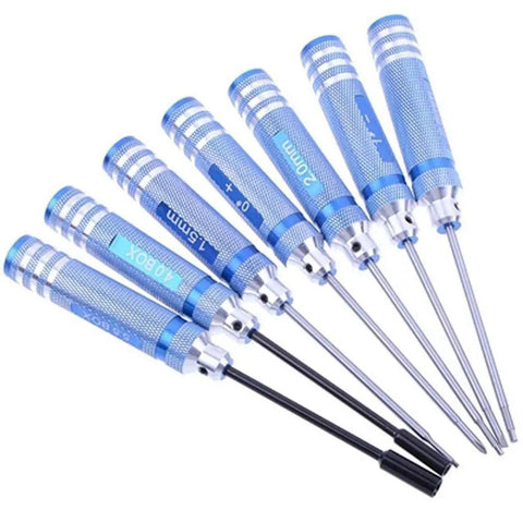 10 In 1 RC Tools Kit Box Set with screwdrivers and wrenches for helicopters and multirotors, pro grade steel, repair kit for RC hobbyists.
